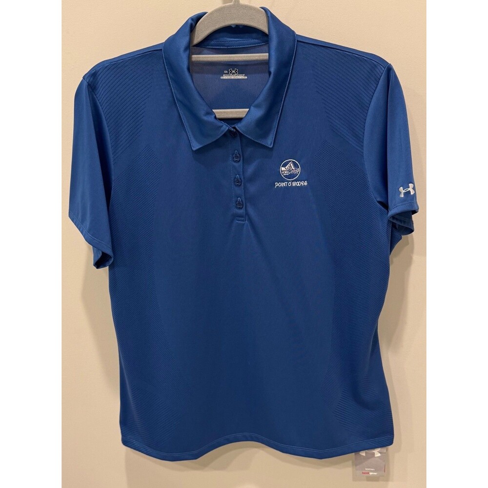 NEW - Point O' Woods Country Club - Under Armour Golf Shirt - Women's XL - Blue